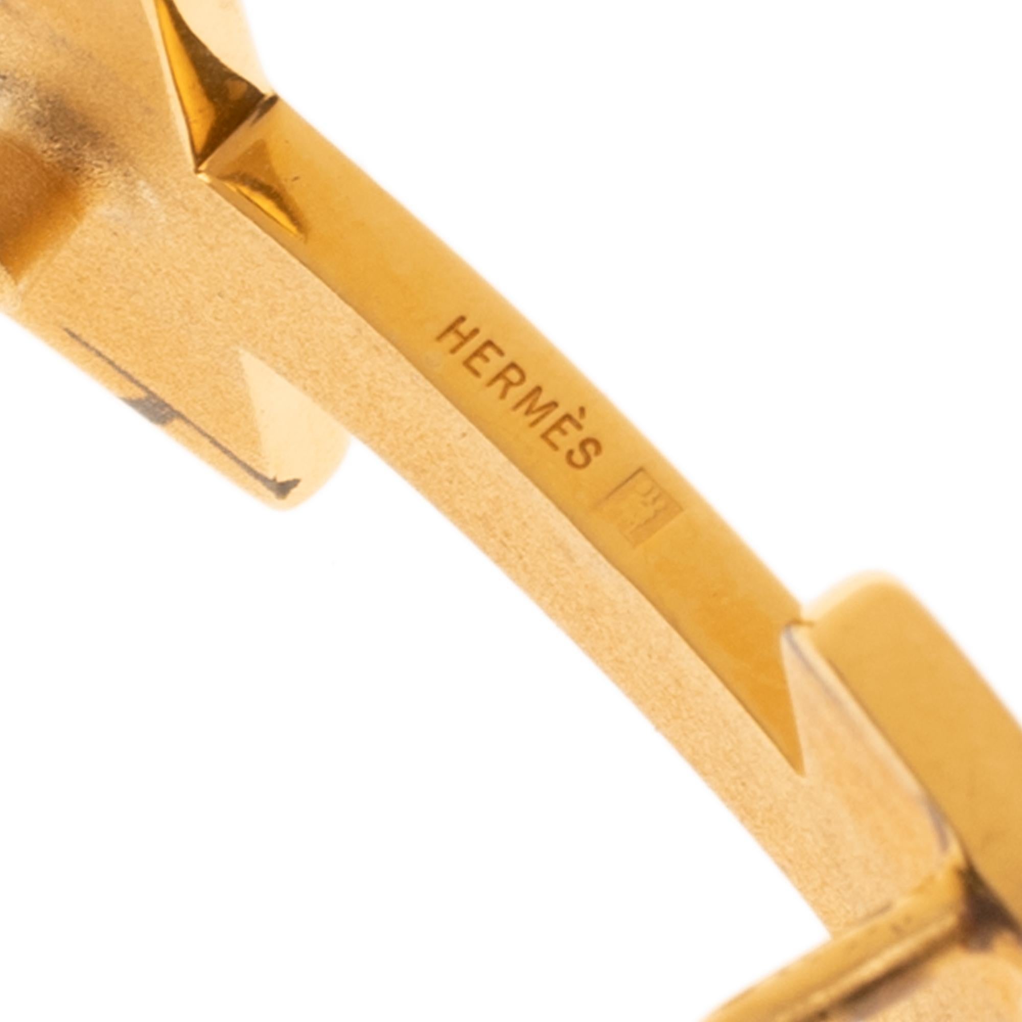 Black Beautiful Hermès belt in black calfskin and gold plated metal buckle