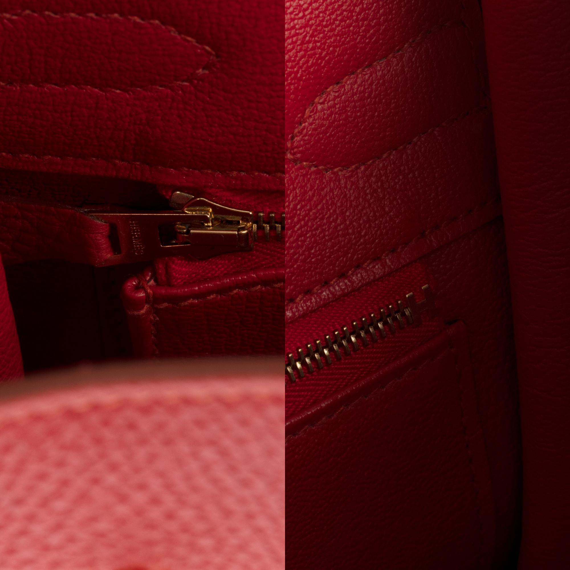 Beautiful Hermès Birkin 30 handbag in Red Togo leather, gold hardware  4