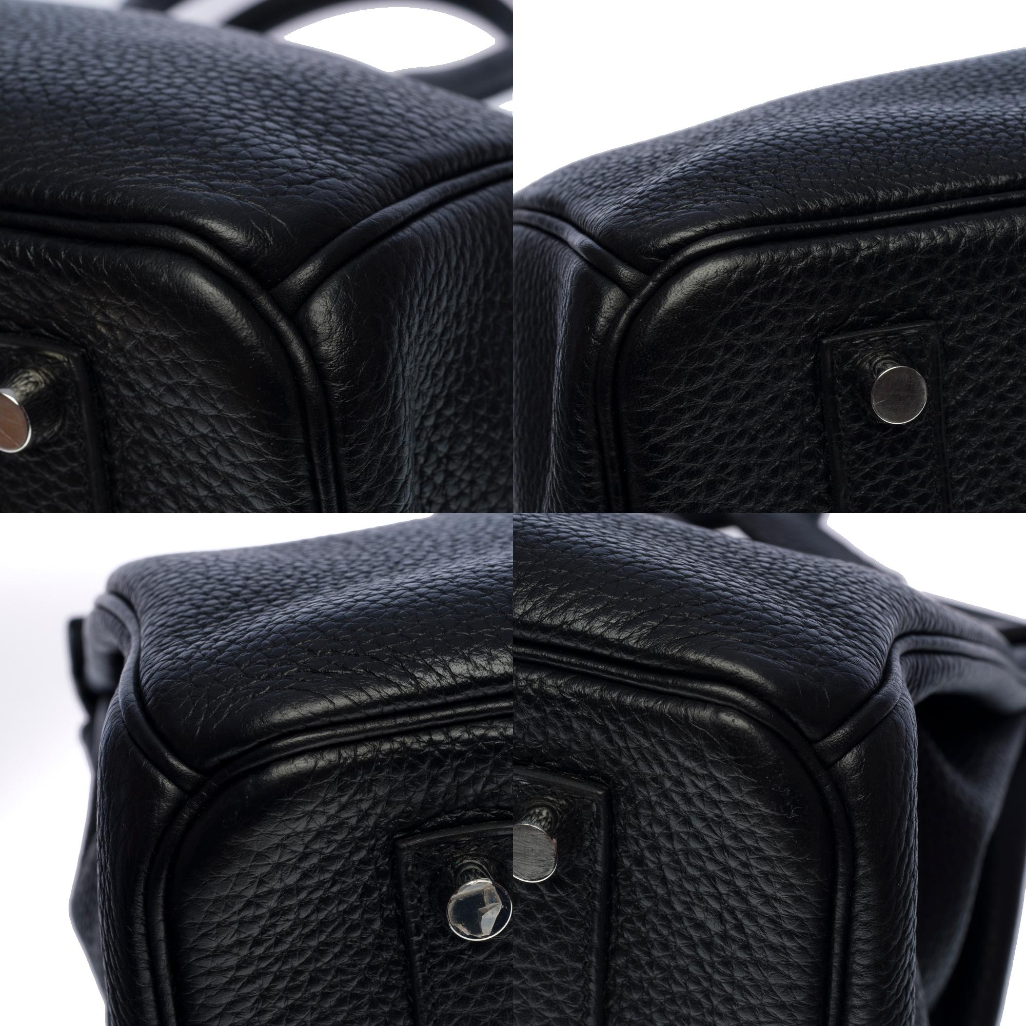 Beautiful Hermès Birkin 35 handbag in black Togo leather, silver hardware 5