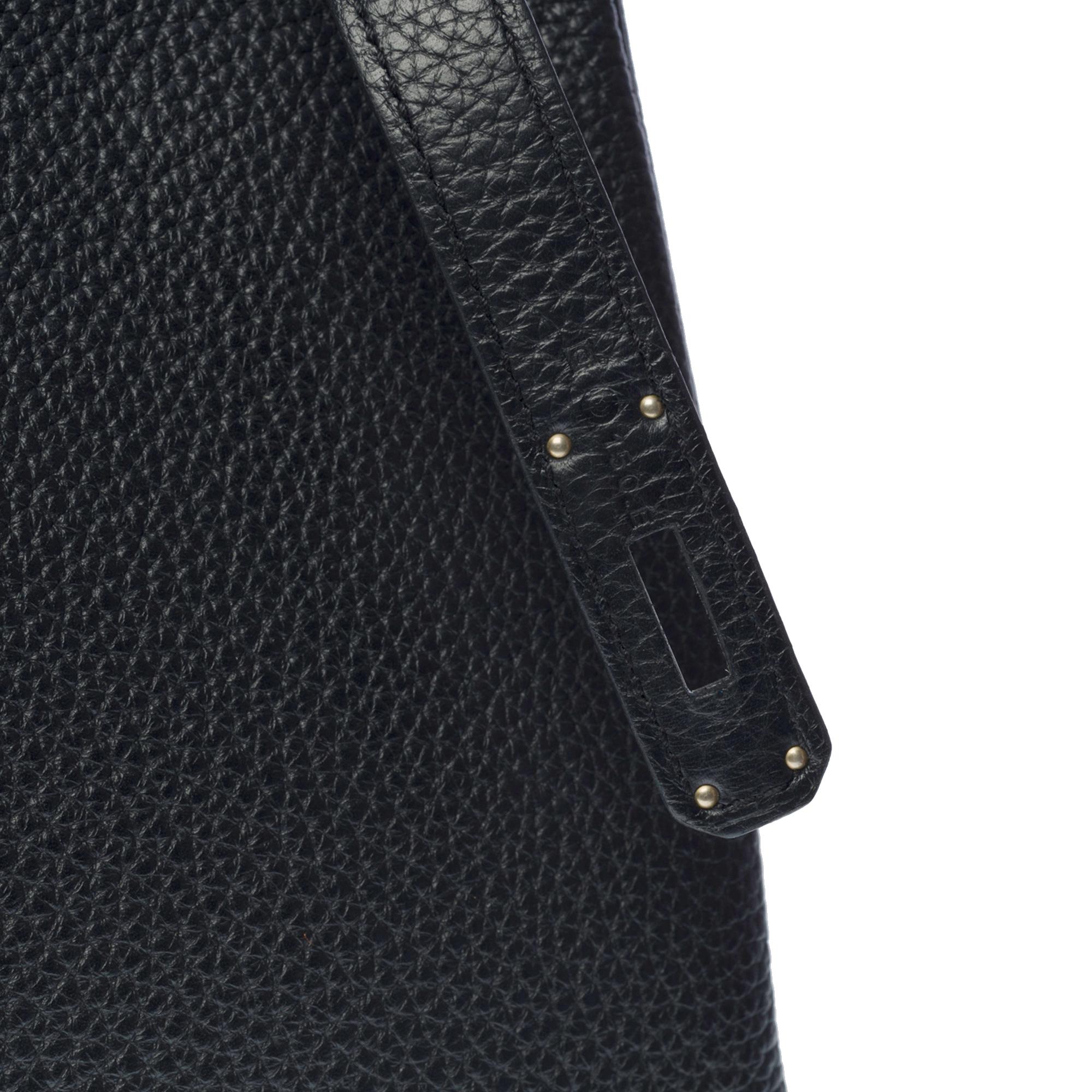Beautiful Hermès Birkin 35 handbag in black Togo leather, silver hardware 1