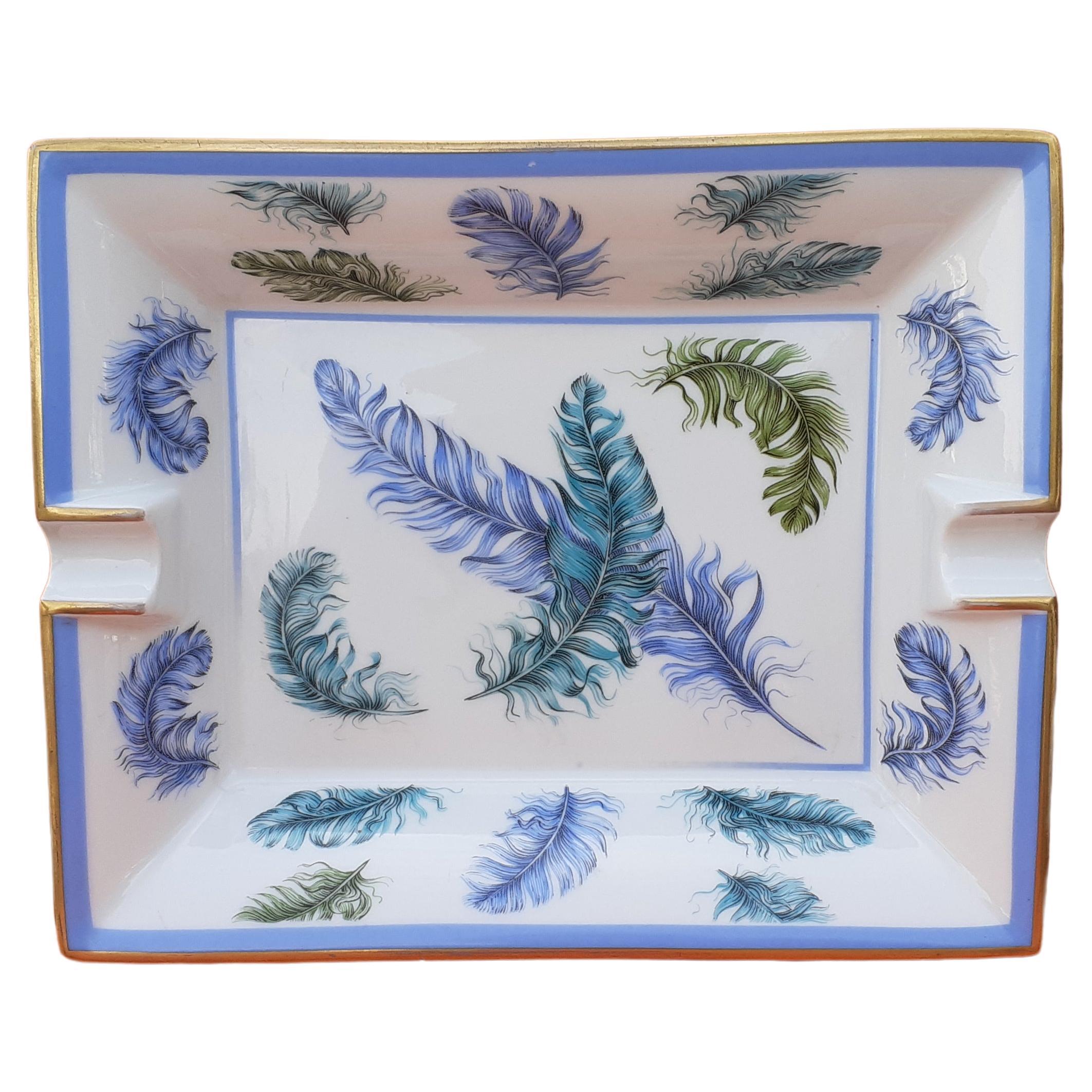 Beautiful Hermès Vintage Ashtray Change Tray Feathers For Sale