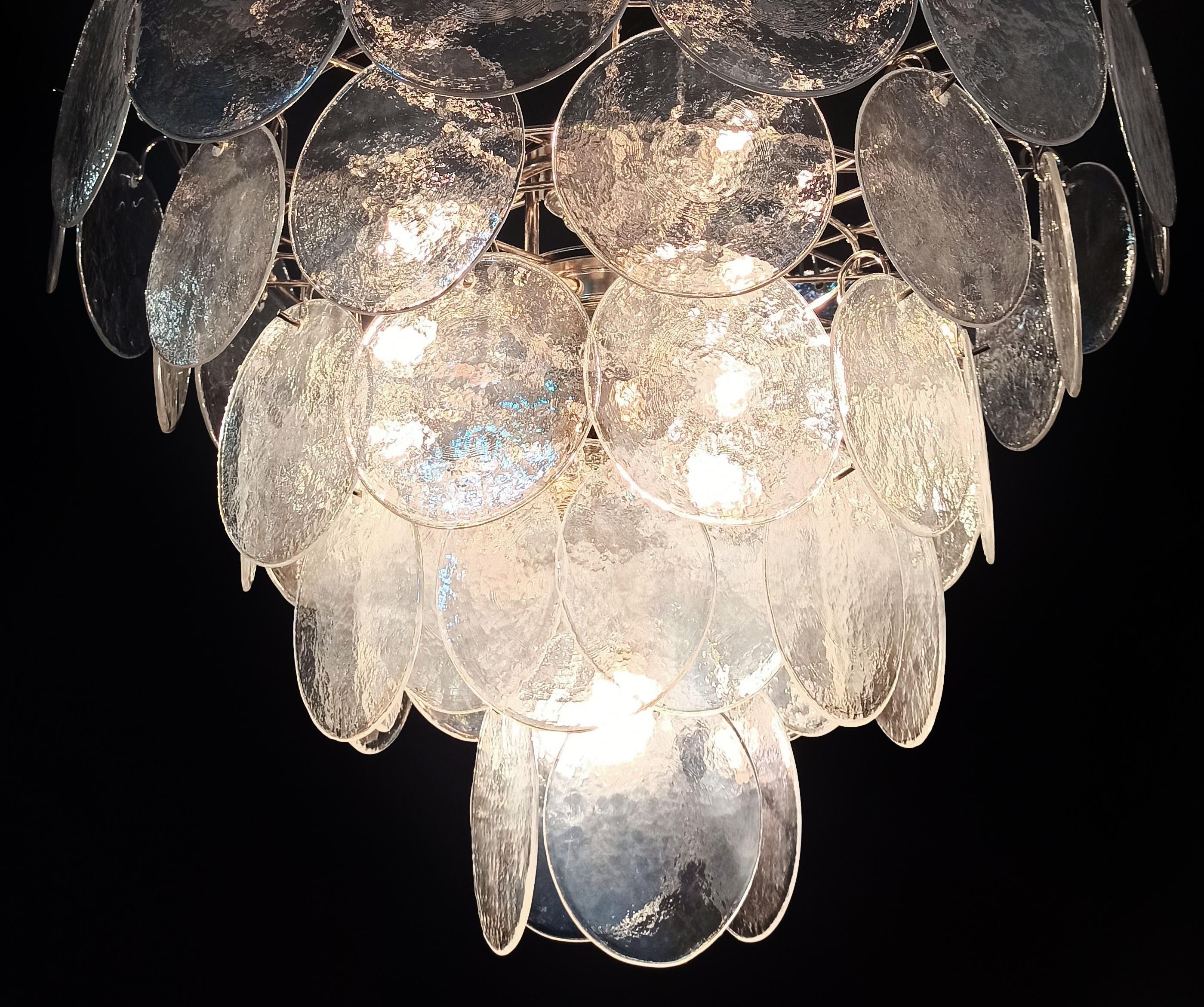 Beautiful high quality Murano chandelier space age - 57 iridescent glasses For Sale 6