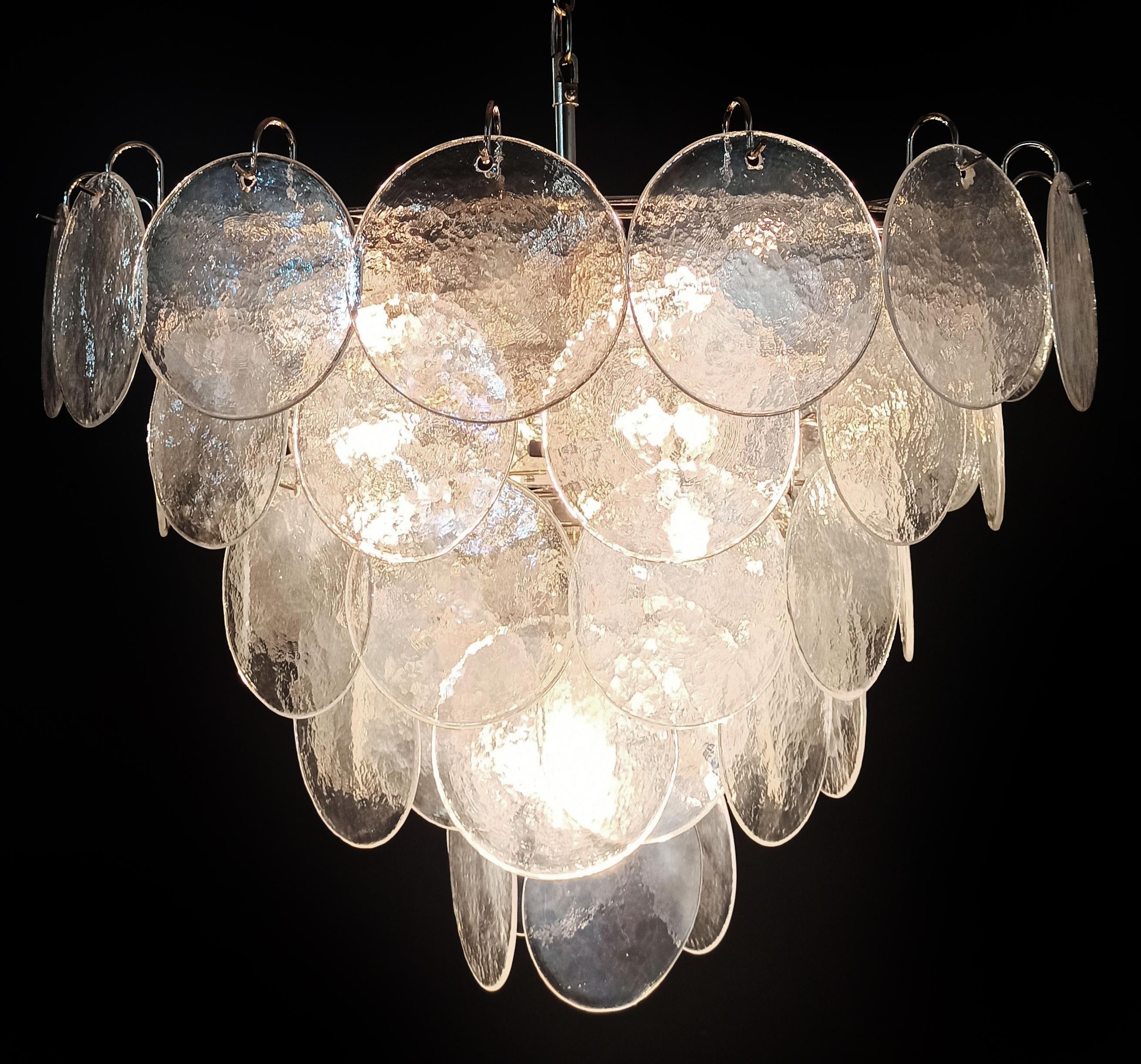Beautiful high quality Murano chandelier space age - 57 iridescent glasses For Sale 9