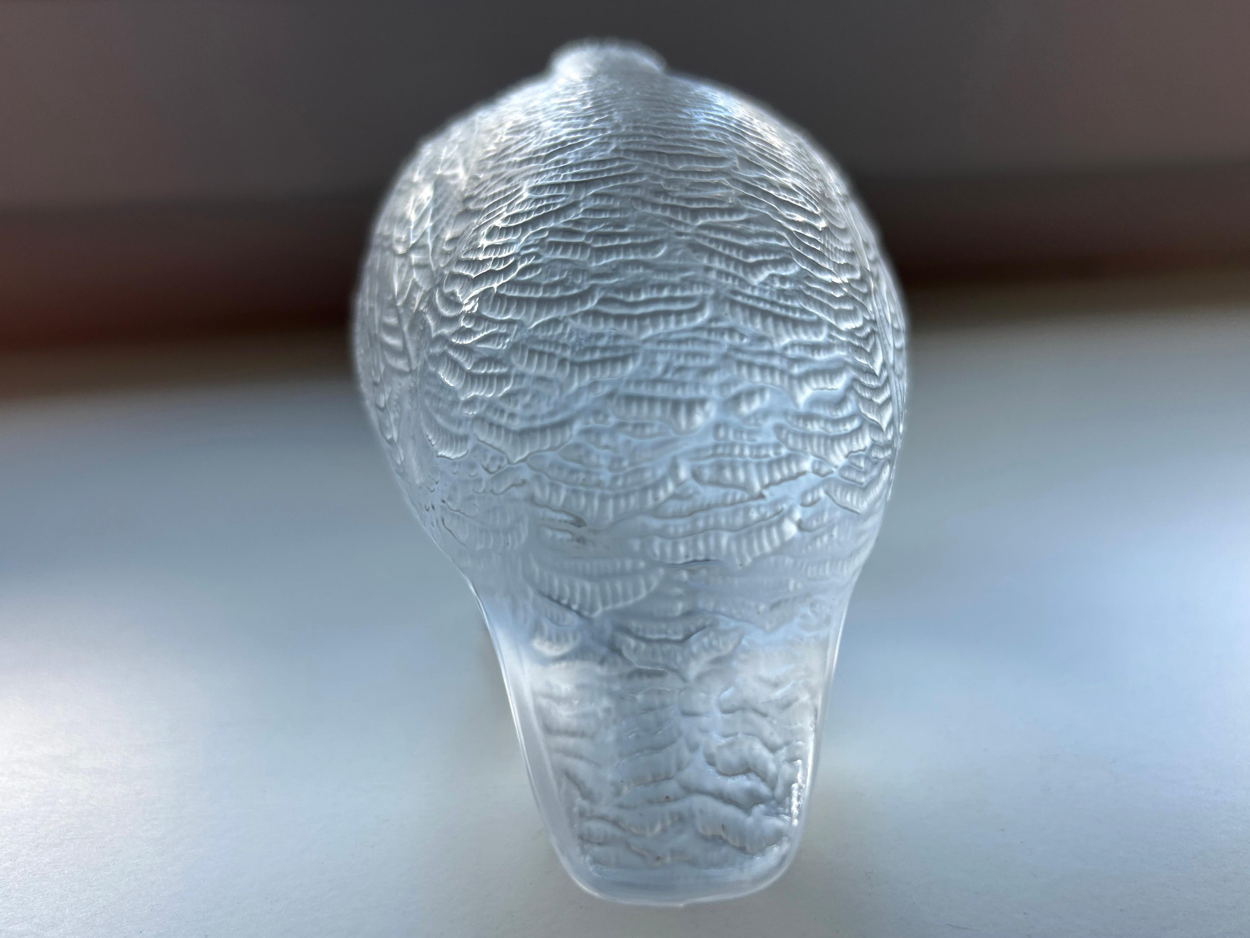 Schöne und sehr dekorative Quail-Skulptur aus Glas von Lalique, Frankreich 1960er Jahre im Angebot 5