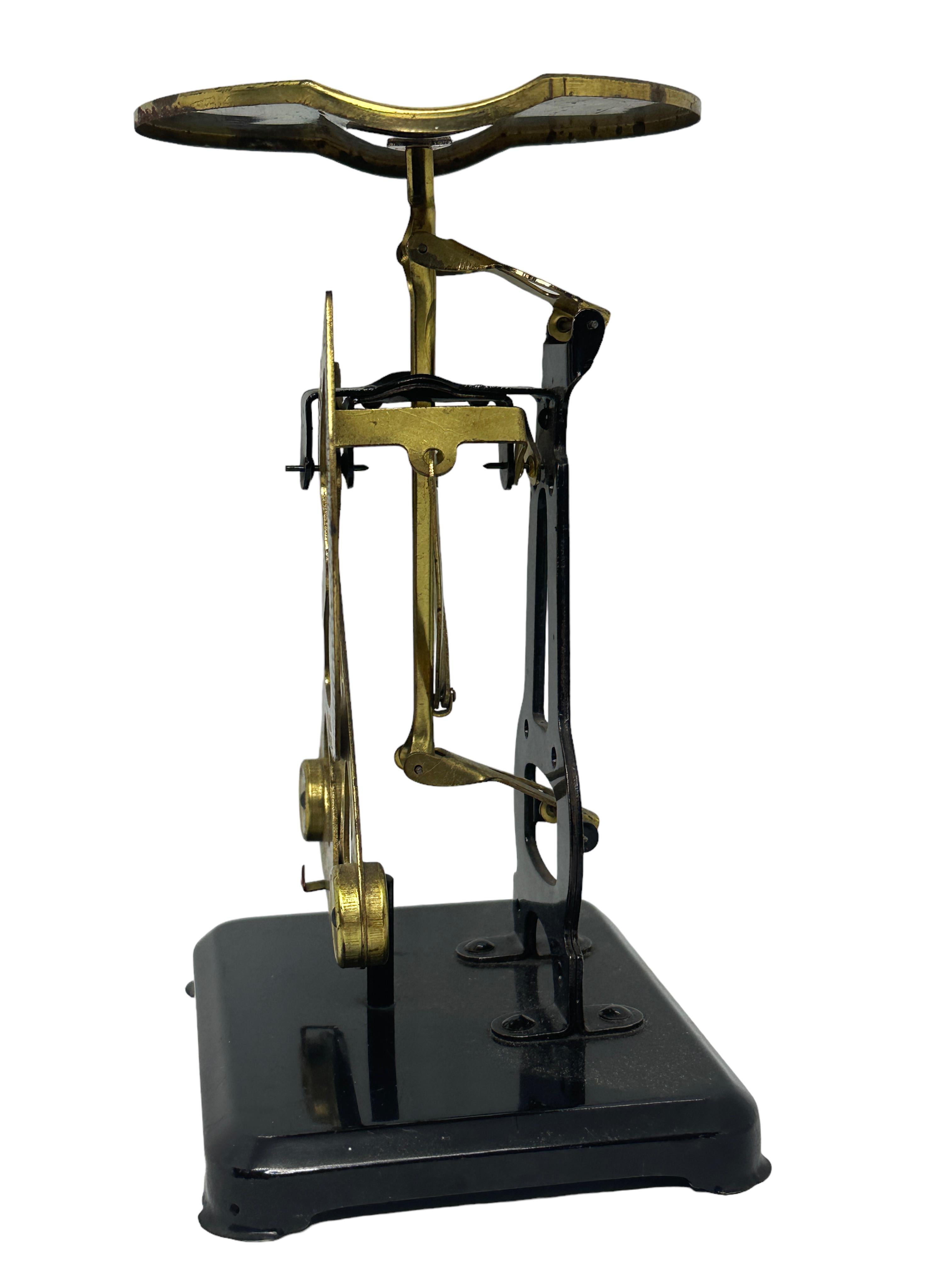 Beautiful Vintage Post Office Scale from Columbus Bilateral 1920's. Old original post letter balance scale, Antique Postal Brass Tin Bilateral Scale. Nice item for your writing desk or just as a display item at your cupboard.