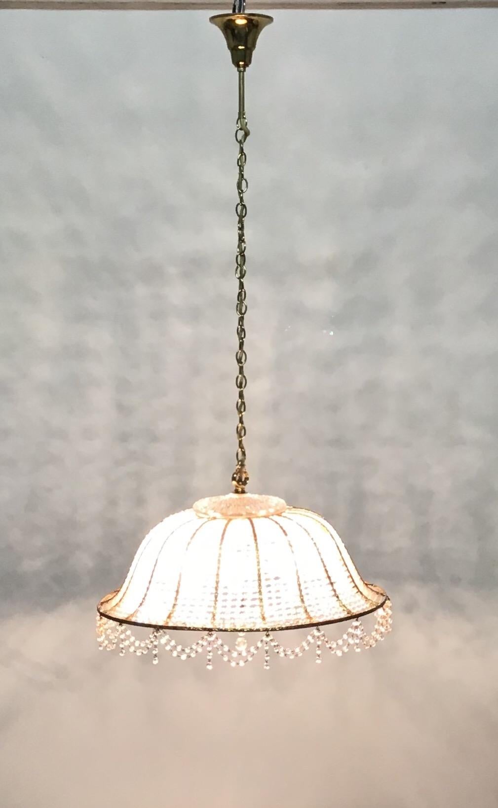 Gilt and Beaded Regency Style Chandelier by Palwa, Germany, circa 1960s For Sale 2