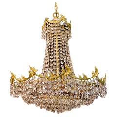 Retro Beautiful Hollywood Regency Crystal Chandelier