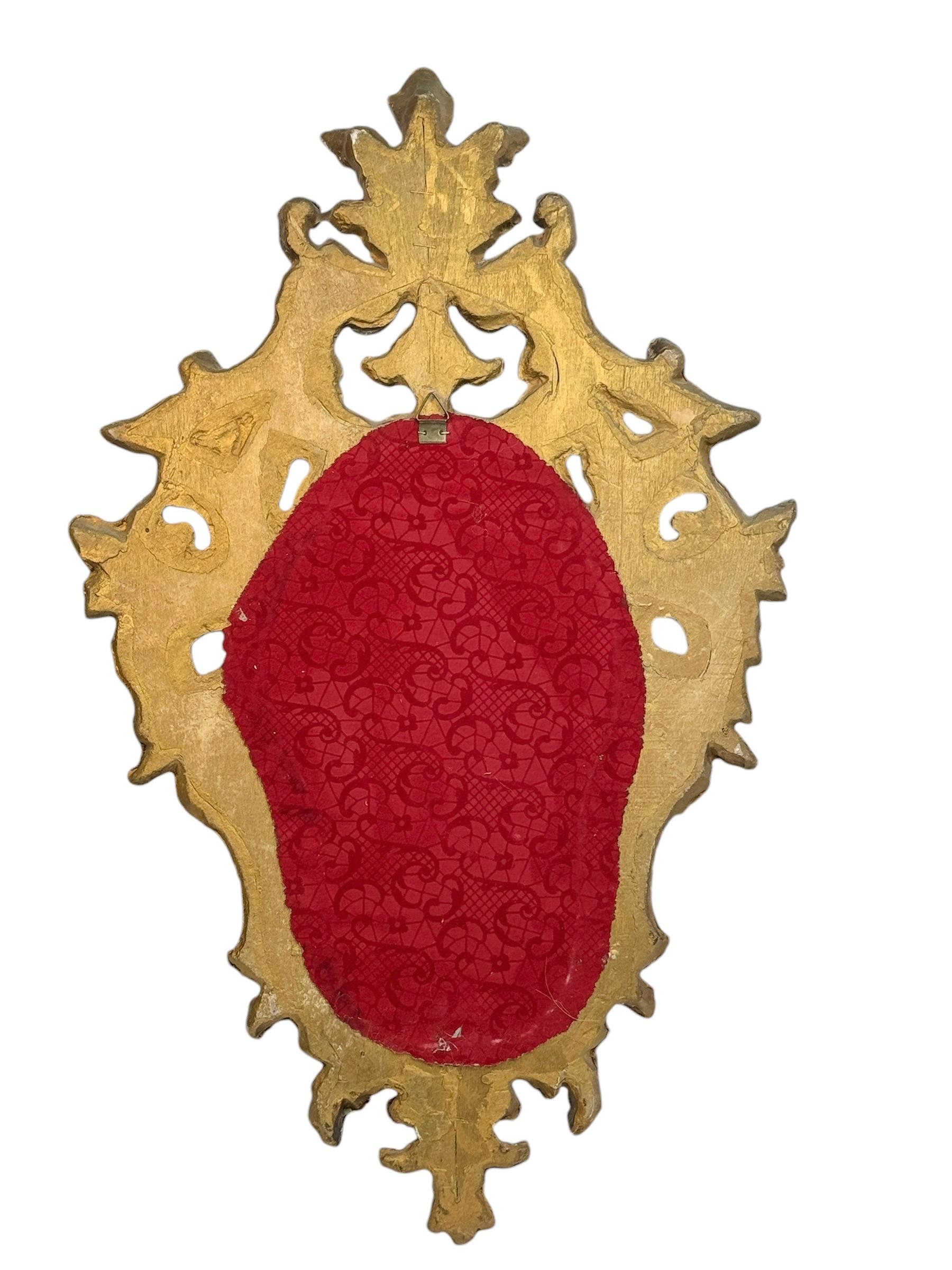Beautiful Hollywood Regency Gilded Tole Toleware Vanity Mirror Vintage Italy For Sale 6