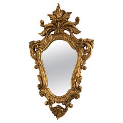 Beautiful Hollywood Regency Gilded Tole Toleware Vanity Mirror Vintage Italy