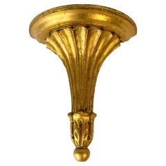 Schöne Hollywood-Regency-Wandkonsole aus vergoldetem Zinn, zwölf Teile, Italien 1950er Jahre