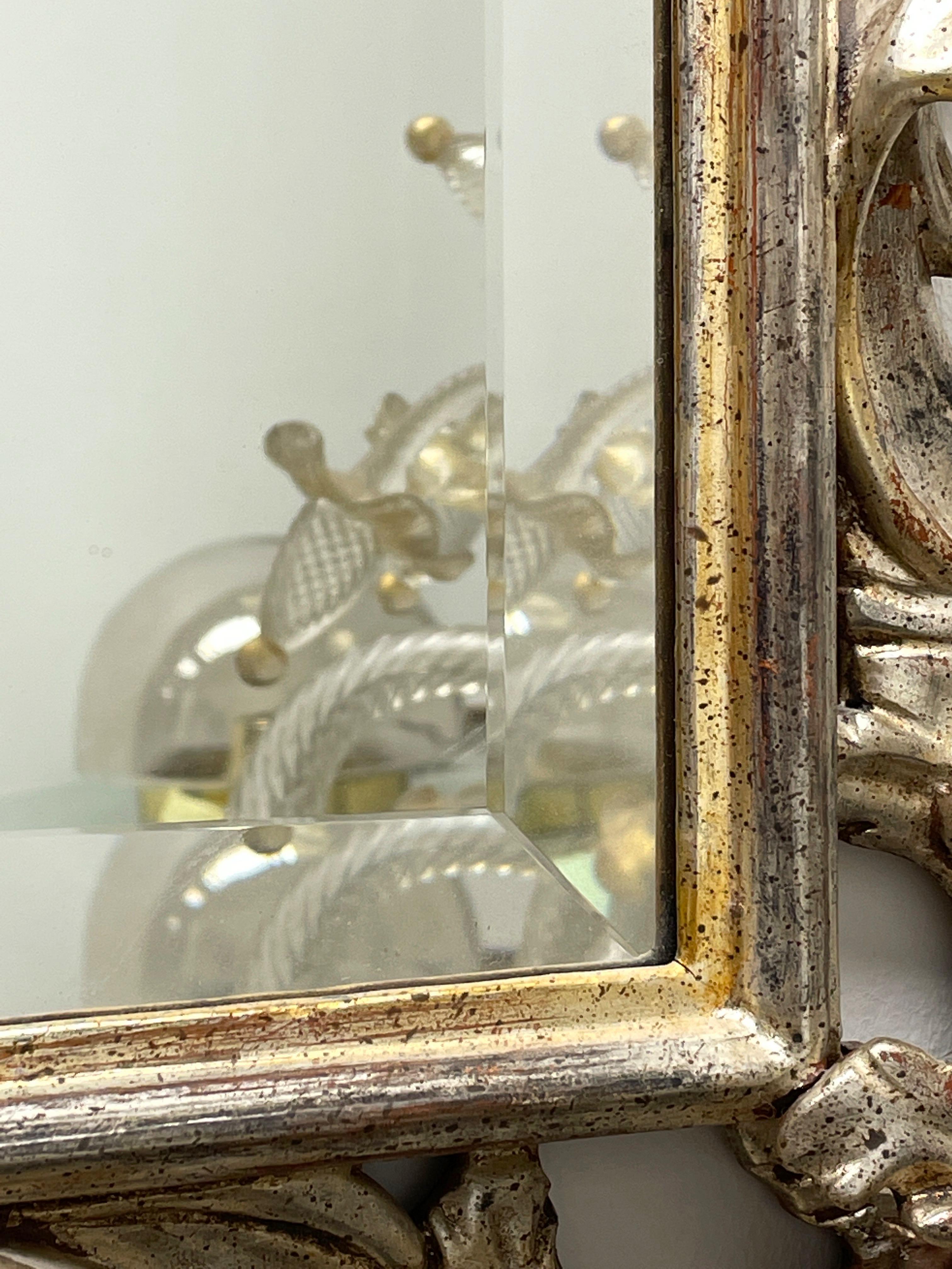 Beautiful Hollywood Regency Tole Toleware Vanity Mirror Vintage, Germany, 1930s For Sale 5