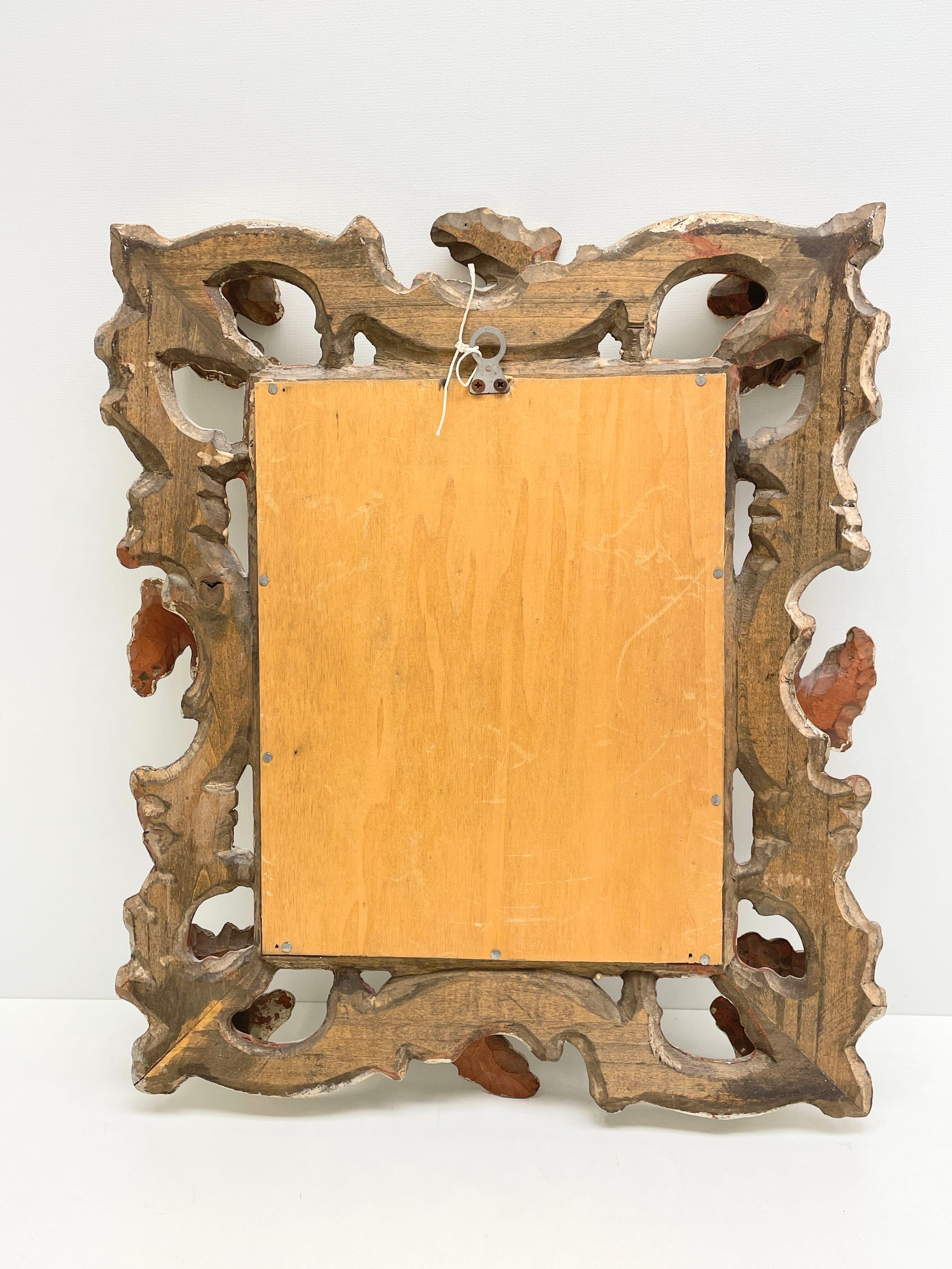 Beautiful Hollywood Regency Tole Toleware Vanity Mirror Vintage, Germany, 1930s For Sale 9