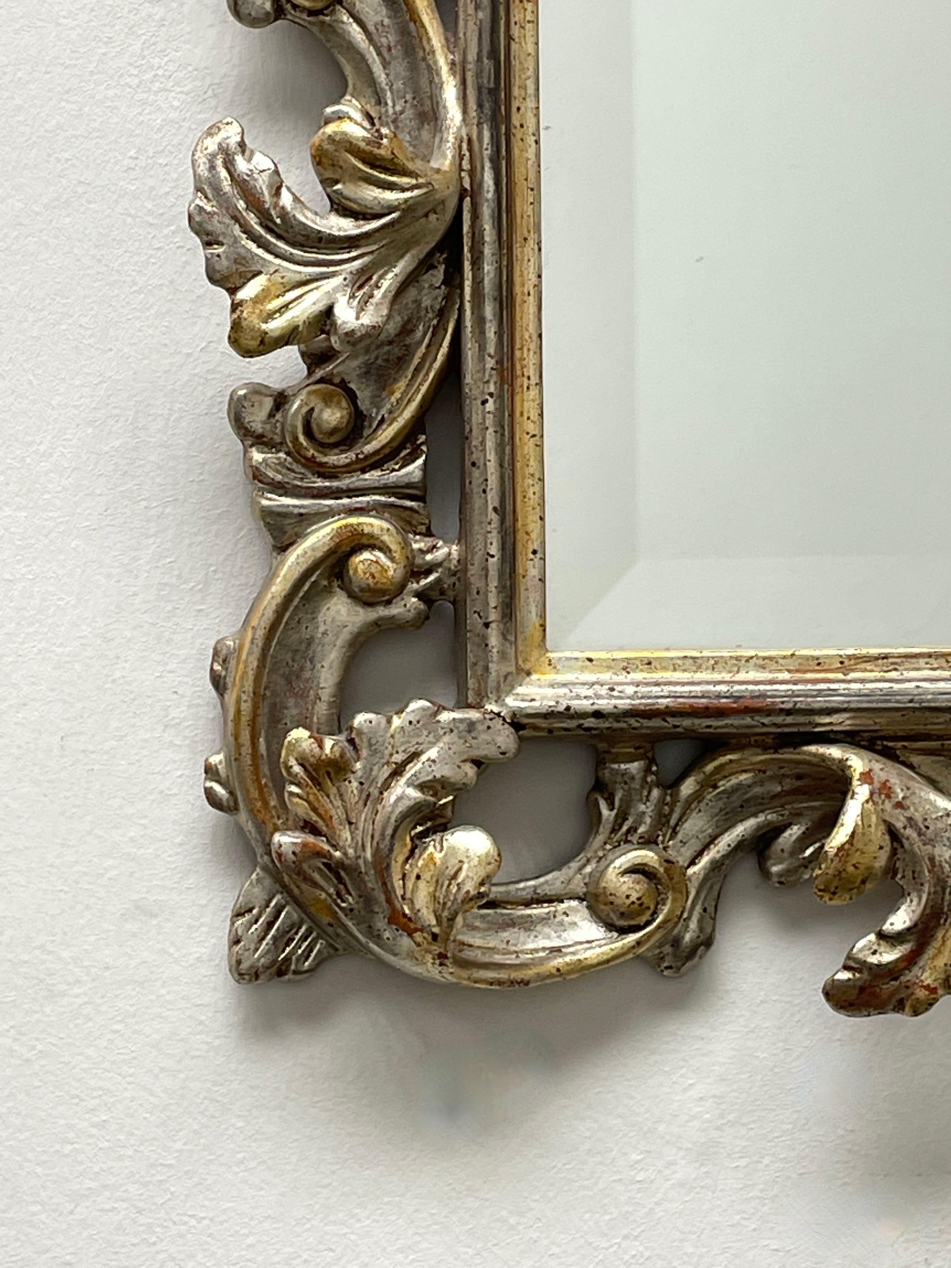 Mid-20th Century Beautiful Hollywood Regency Tole Toleware Vanity Mirror Vintage, Germany, 1930s For Sale