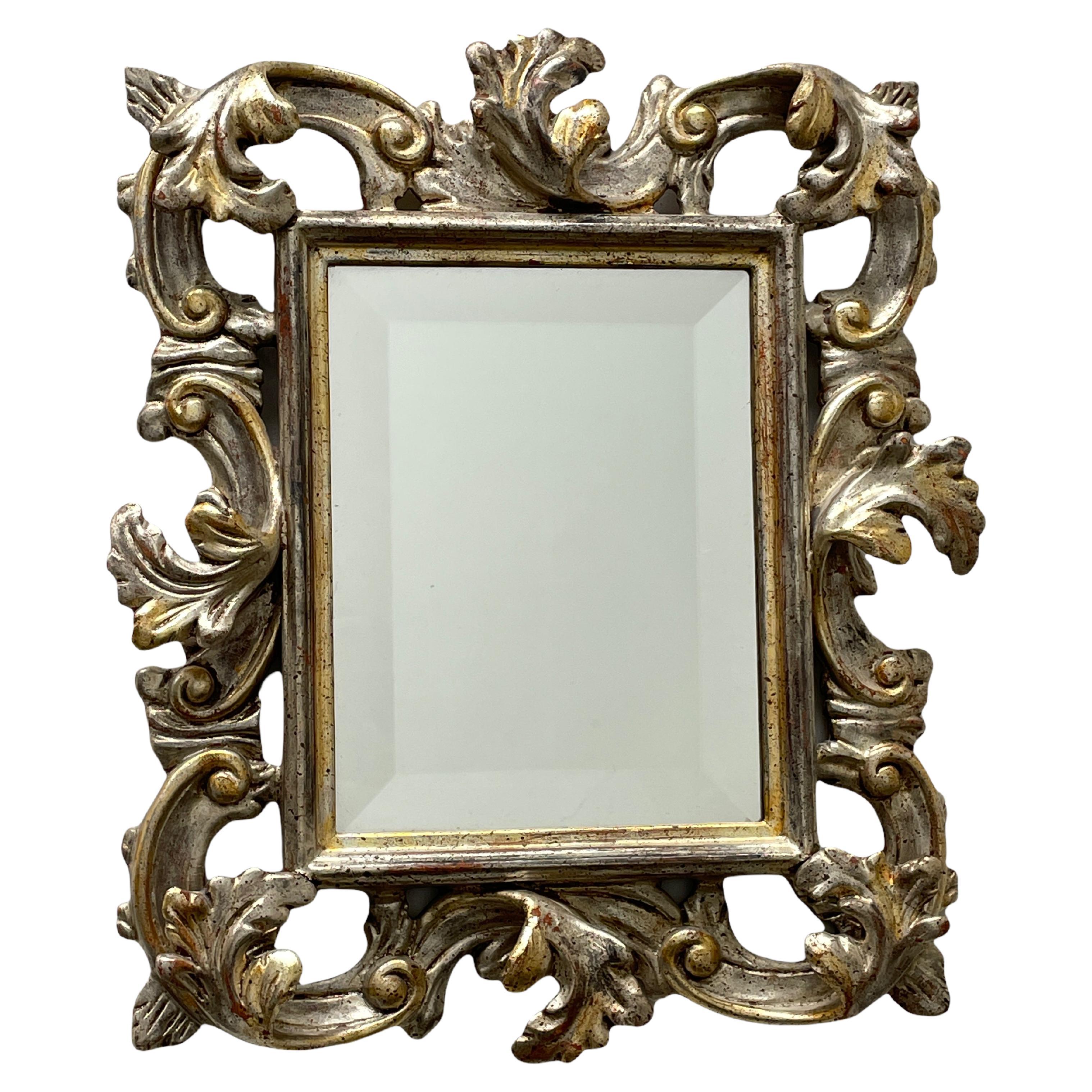 Beautiful Hollywood Regency Tole Toleware Vanity Mirror Vintage, Germany, 1930s