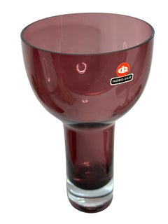 Magnifique vase Hyacinth, vase en verre Ingrid de couleur violette, Allemagne, années 1970