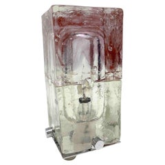 Beautiful Ice Block Table Lamp, Italy, 1970s