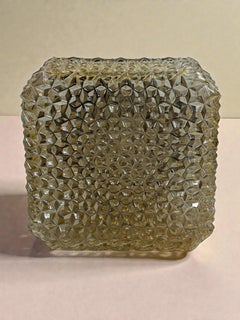 Beautiful Ice Pattern Flush Mount Ceiling Light by RZB Leuchten, 1960s