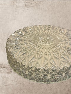 Bellissima plafoniera a incasso con motivo a stella di ghiaccio Germania, anni '60