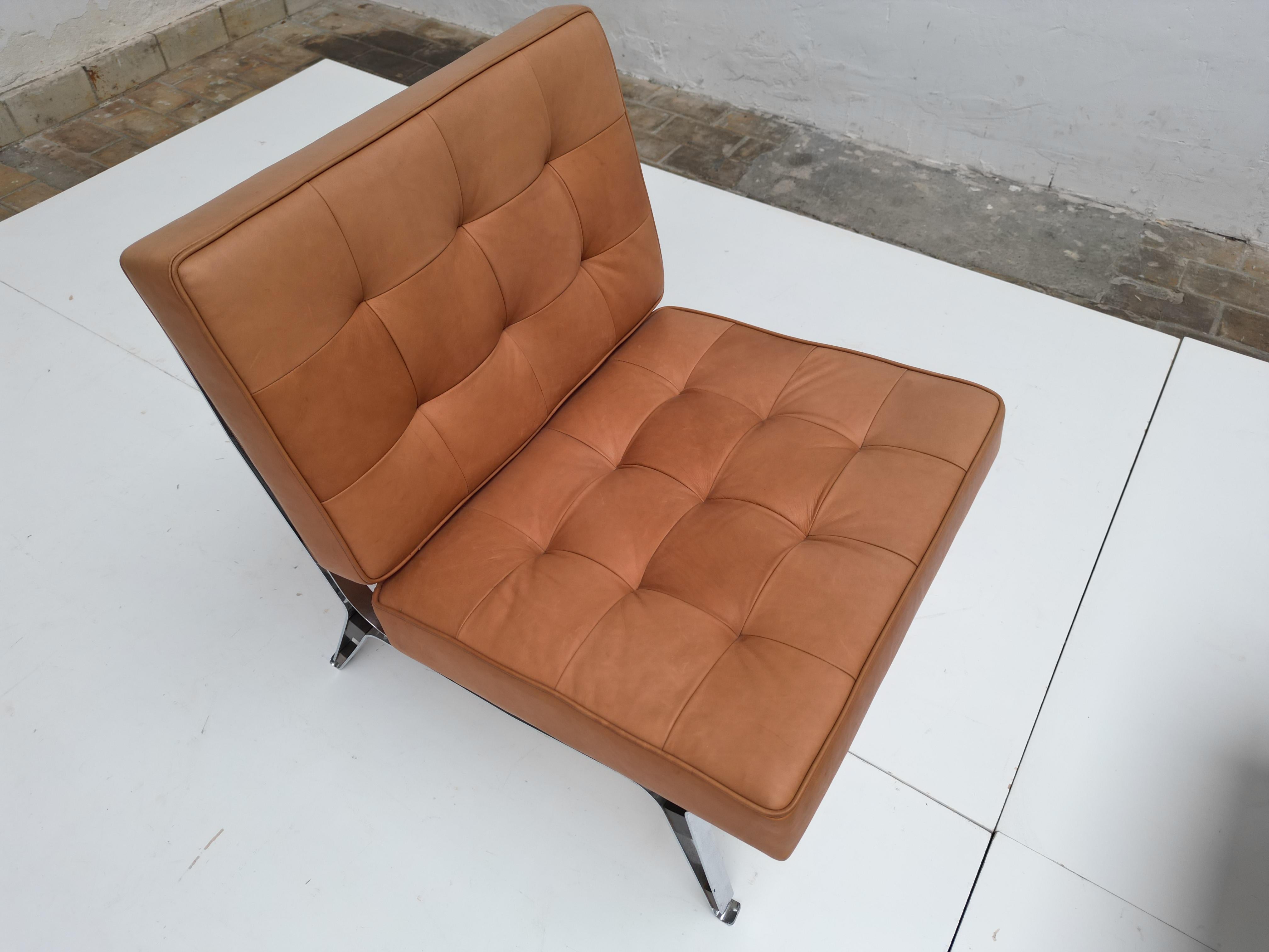Italian Beautiful Ico Parisi '856' Leather Lounge Chairs, Cassina, 1957 For Sale
