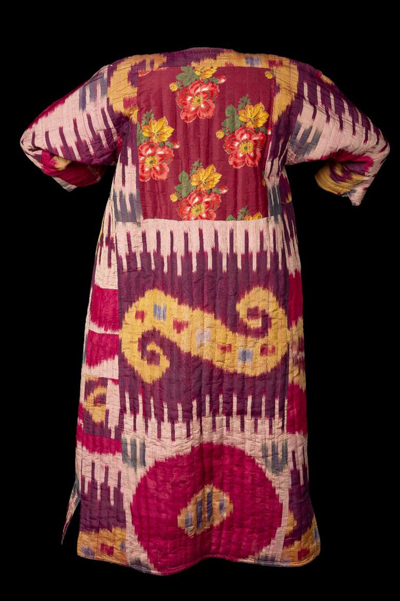 Asian Beautiful Ikat Munisak, Uzbekistan, 19th Century For Sale