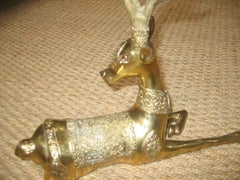 Beautiful Indian Brass Resting Deer Statue