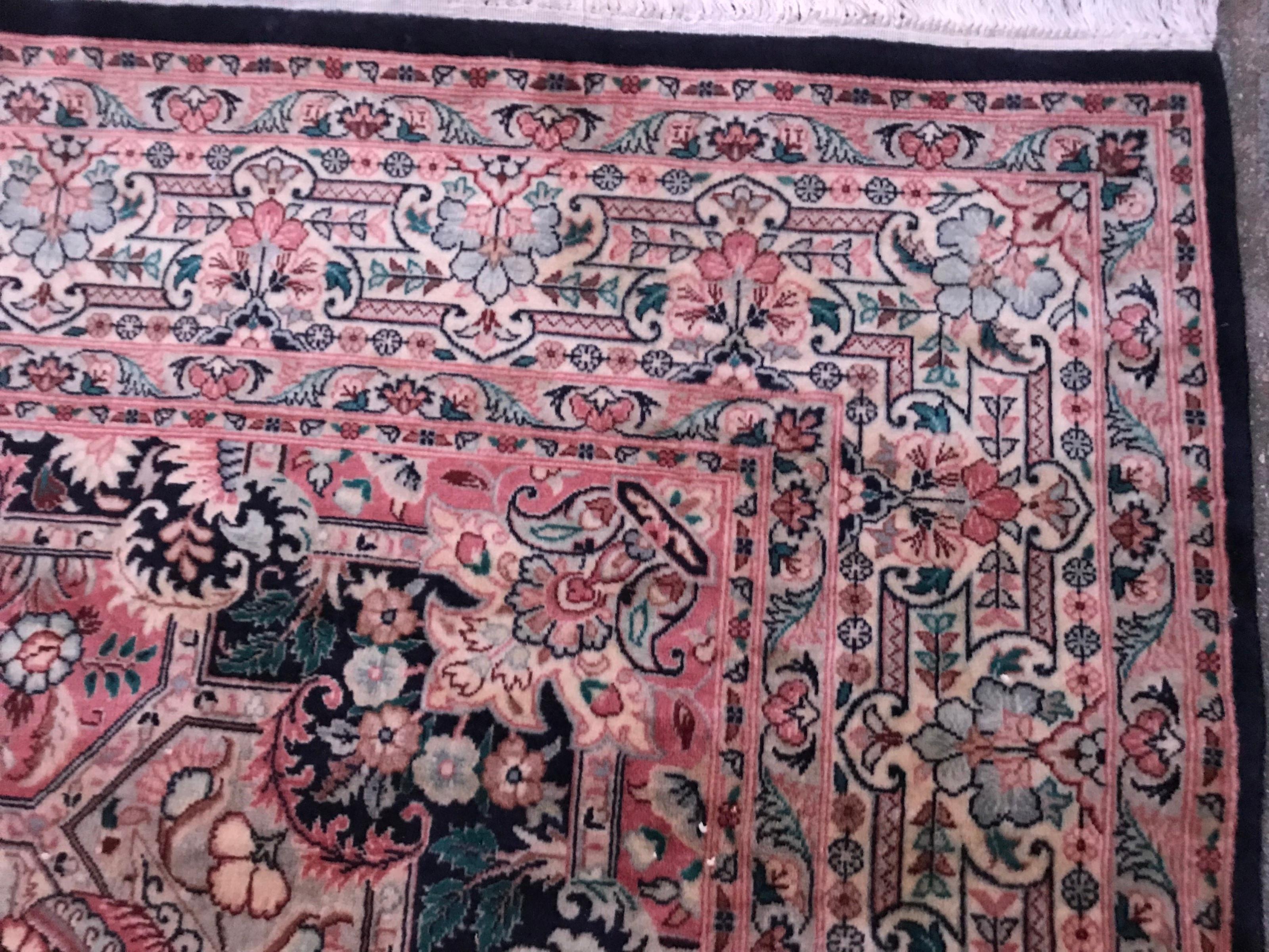 Bobyrug’s Beautiful Indian Punjab Vintage Rug For Sale 8