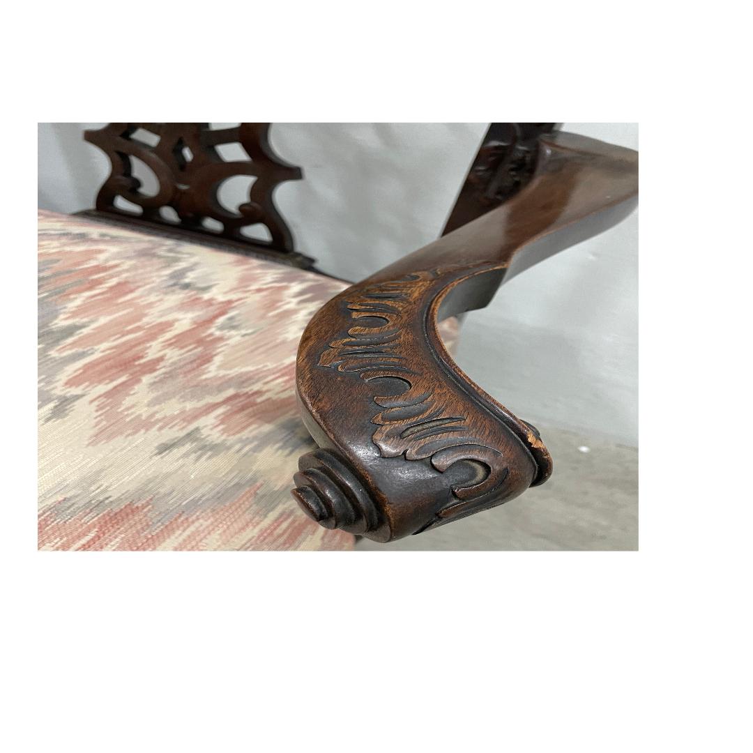 Irish Carved Settee w/ Ball & Claw Feet For Sale 1