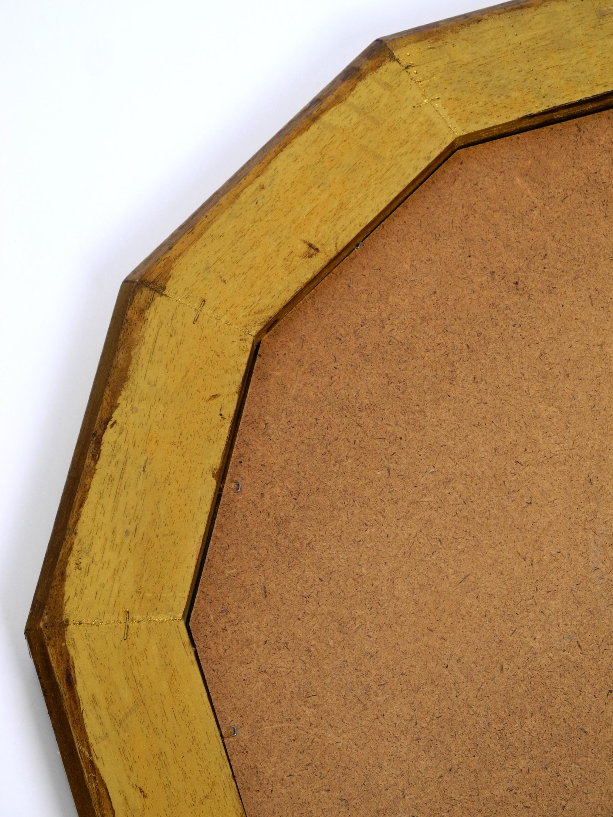 Beautiful Italian 12 Sided Gold-Plated Wall Mirror with Facet Cut from the 1960s 5