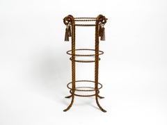 Beautiful Italian 60s Regency side table in gold plated metal by Li Puma Firenze