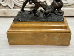 Beautiful Italian Bronze Sculpture of Gladiators Marble Base 19th Century VIDEO