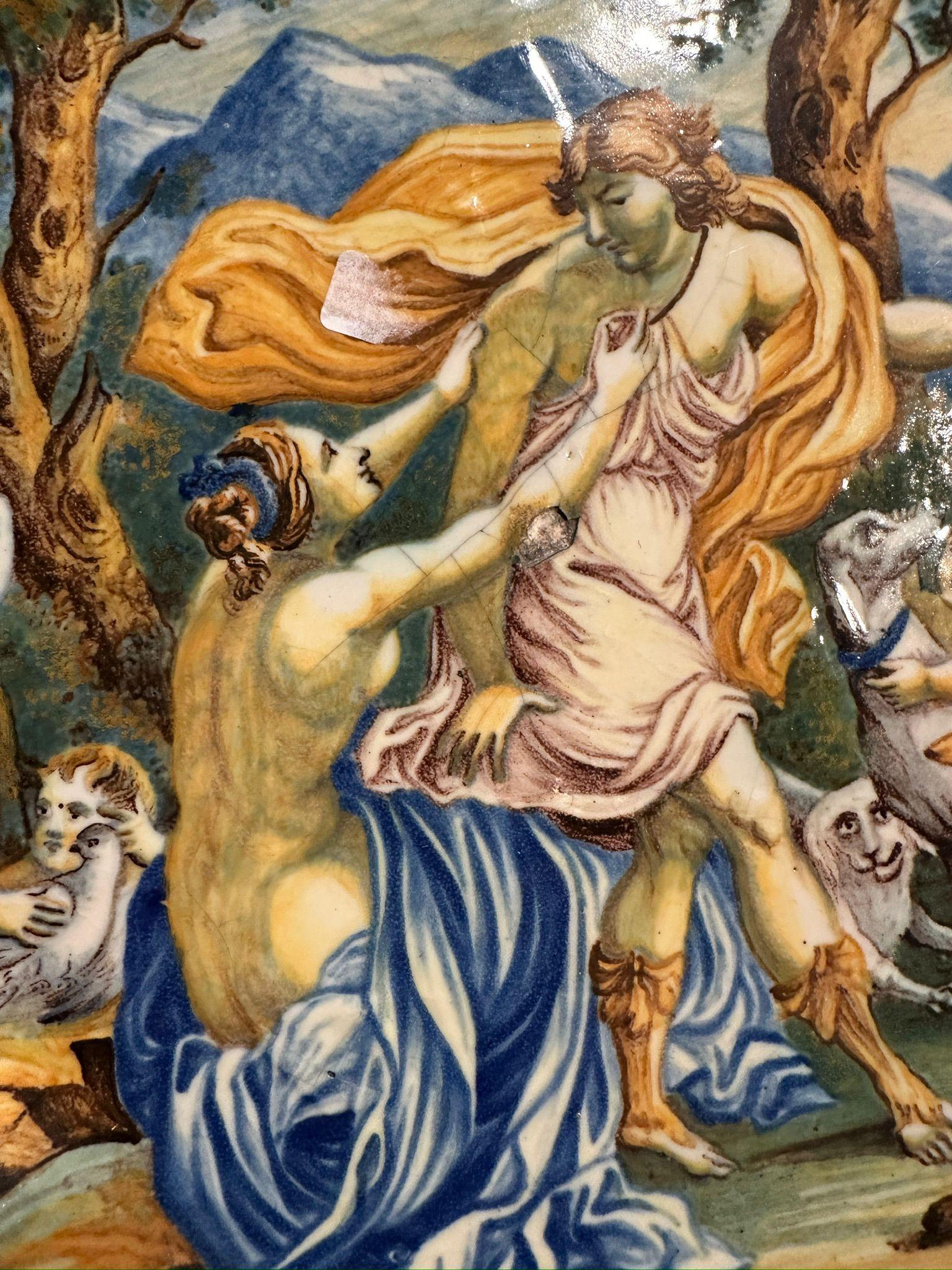 Ceramica Bellissimo piatto in ceramica italiana del XIX secolo 