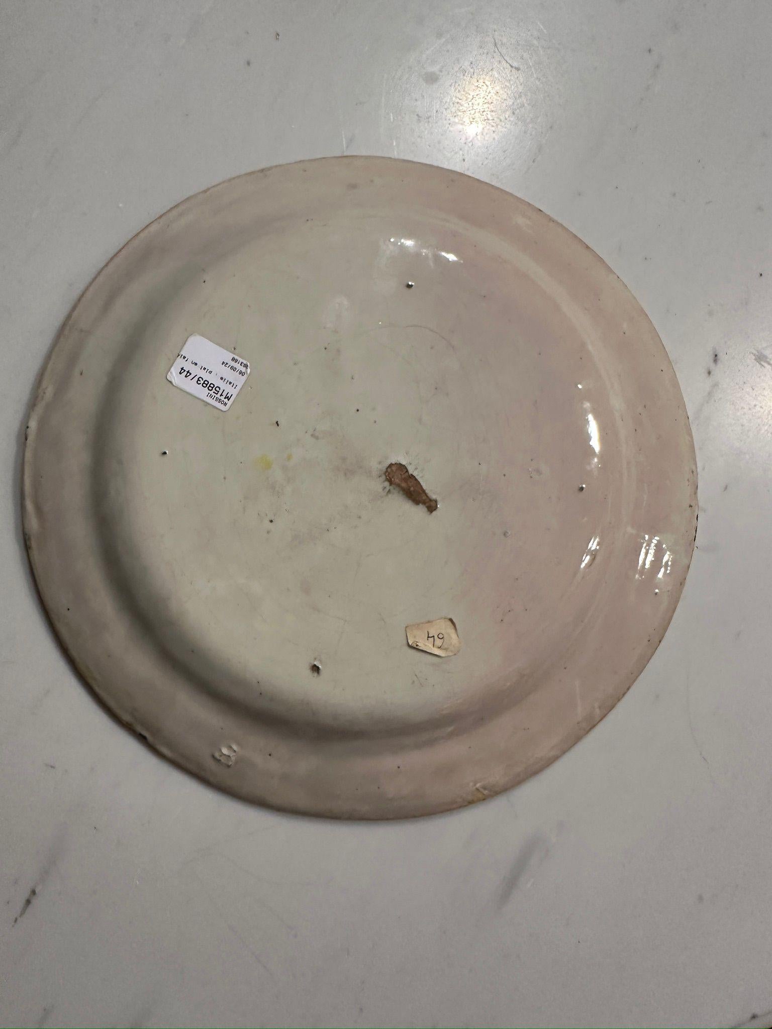Bellissimo piatto in ceramica italiana del XIX secolo 