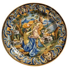 Beautiful Italian Ceramics Plate from the 19th Century "  Mythological Scene "