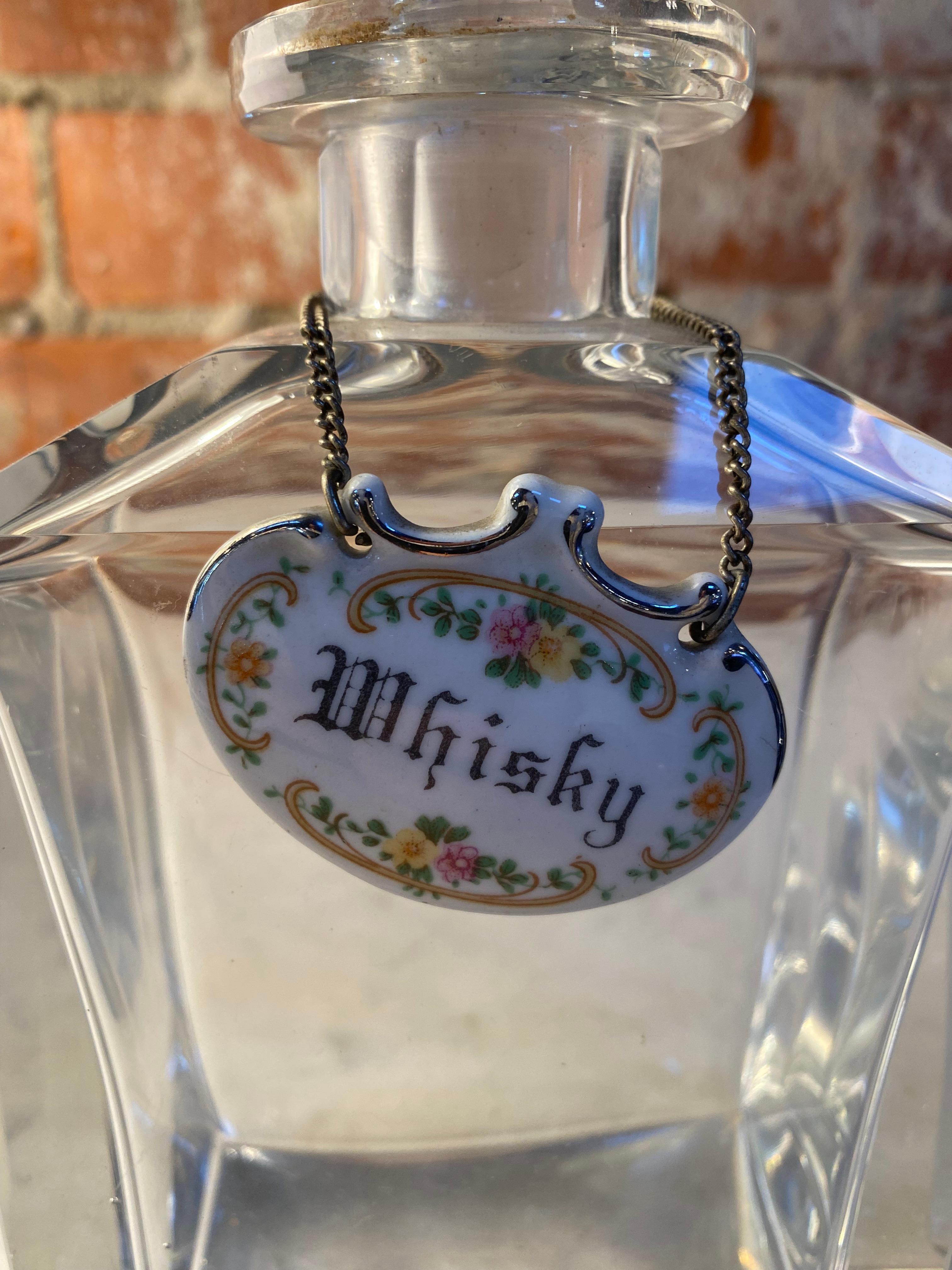 Mid-Century Modern Magnifique bouteille en cristal italienne fabriquée en Italie dans les années 1950 en vente