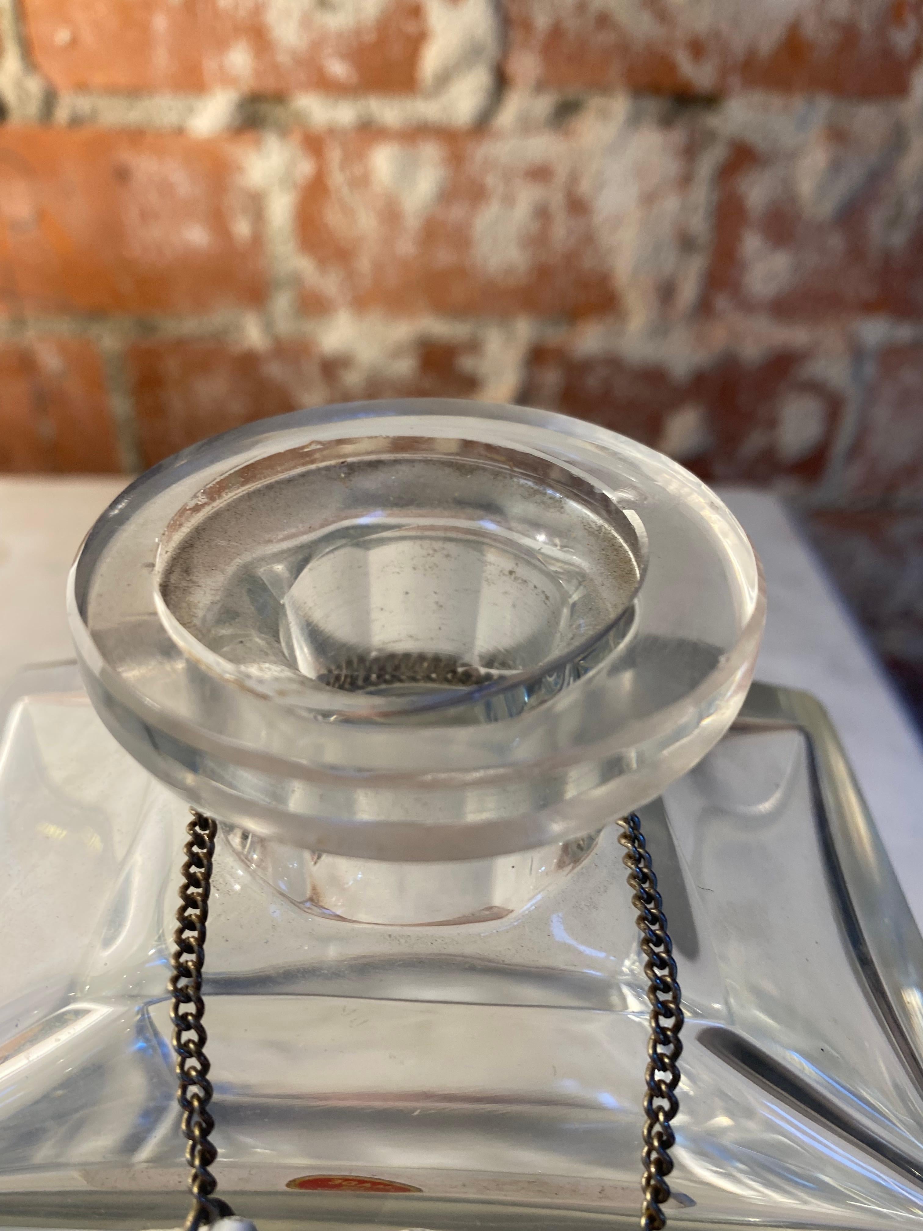 Milieu du XXe siècle Magnifique bouteille en cristal italienne fabriquée en Italie dans les années 1950 en vente