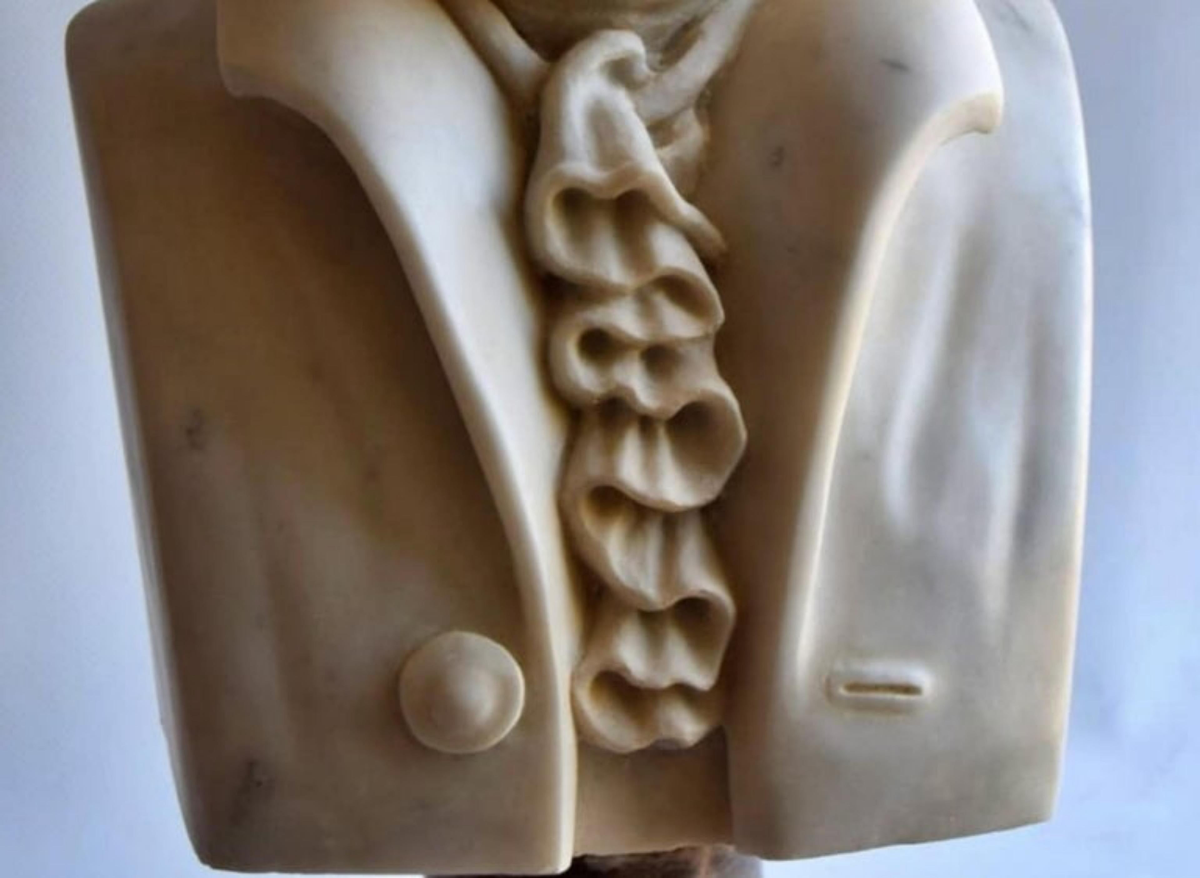 Fait main Magnifique buste Goethe italien en marbre de Carrare du début du 20e siècle en vente