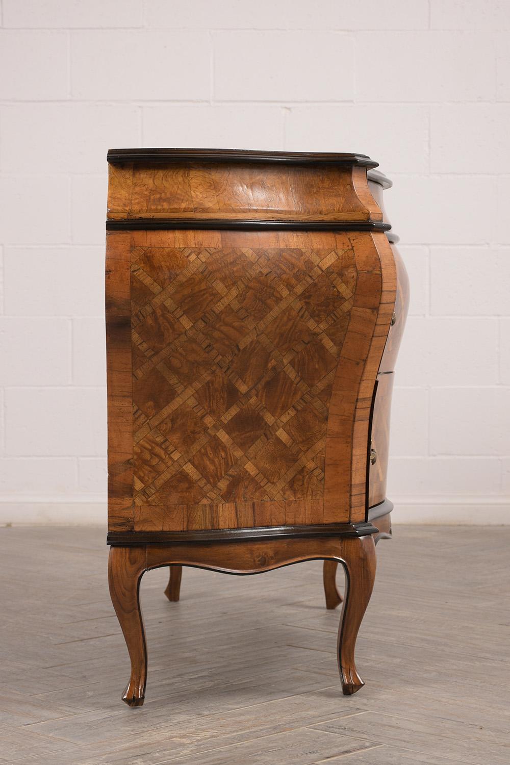 Beautiful Italian Marquetry Louis XV Style Chest of Drawers 4