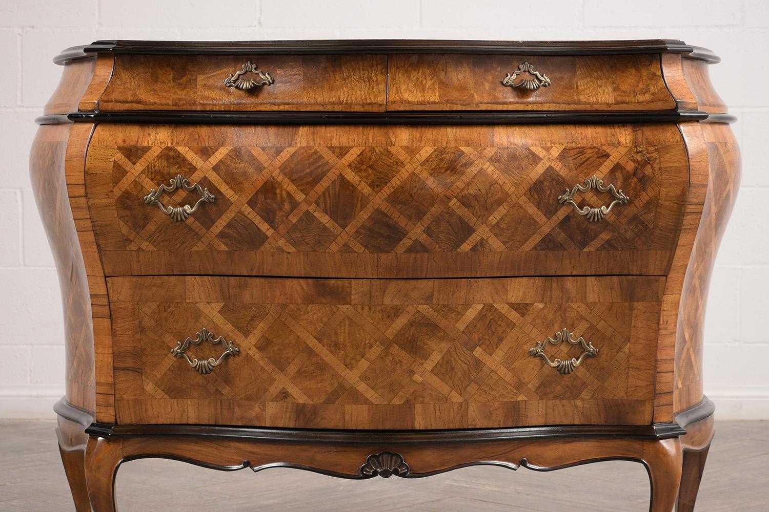 Beautiful Italian Marquetry Louis XV Style Chest of Drawers 3