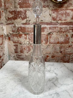 Beautiful Italian Mid Century Glass Bottle, 1970s