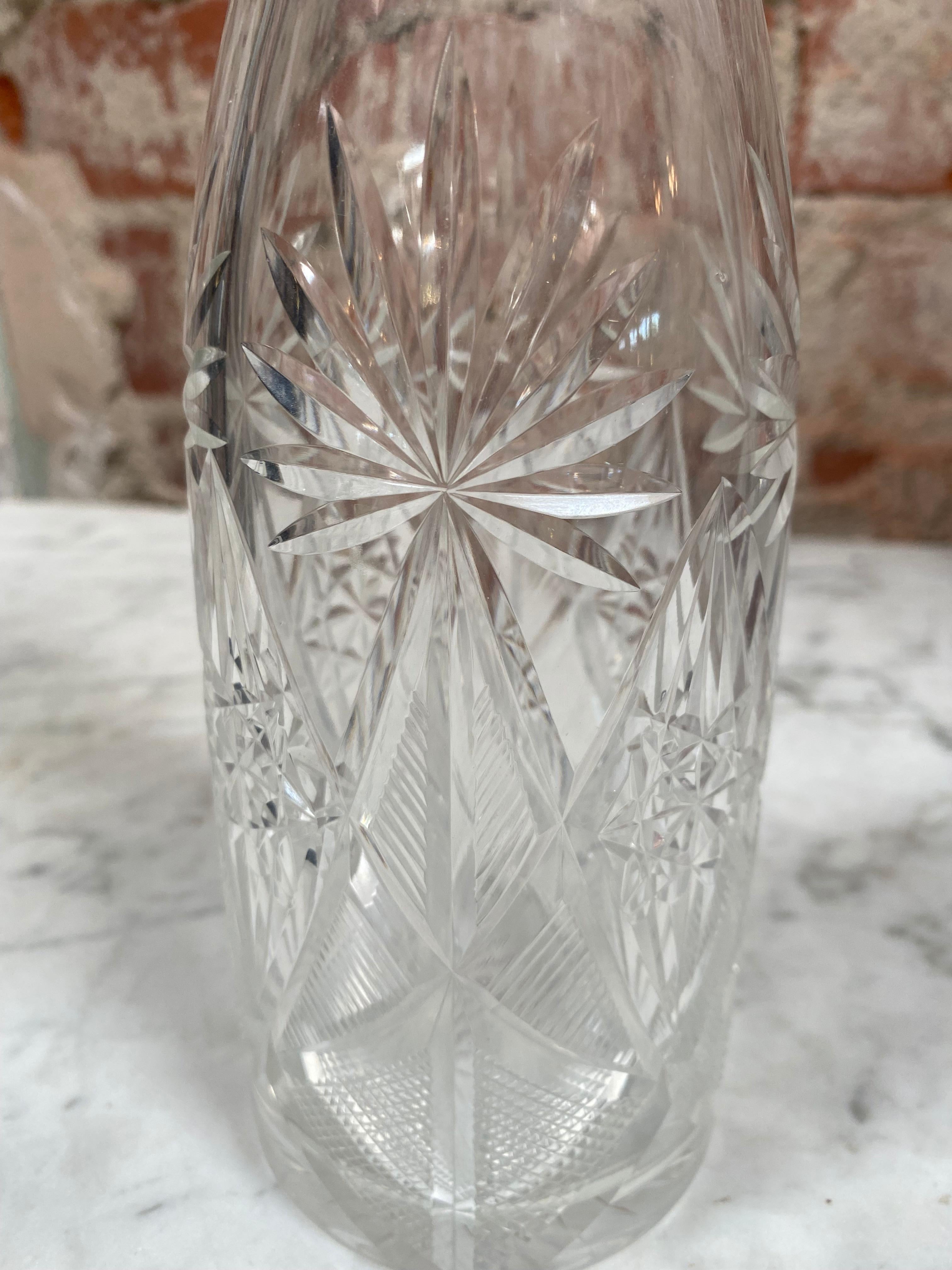 Late 20th Century Beautiful Italian Mid Century Glass Bottle, 1970s For Sale