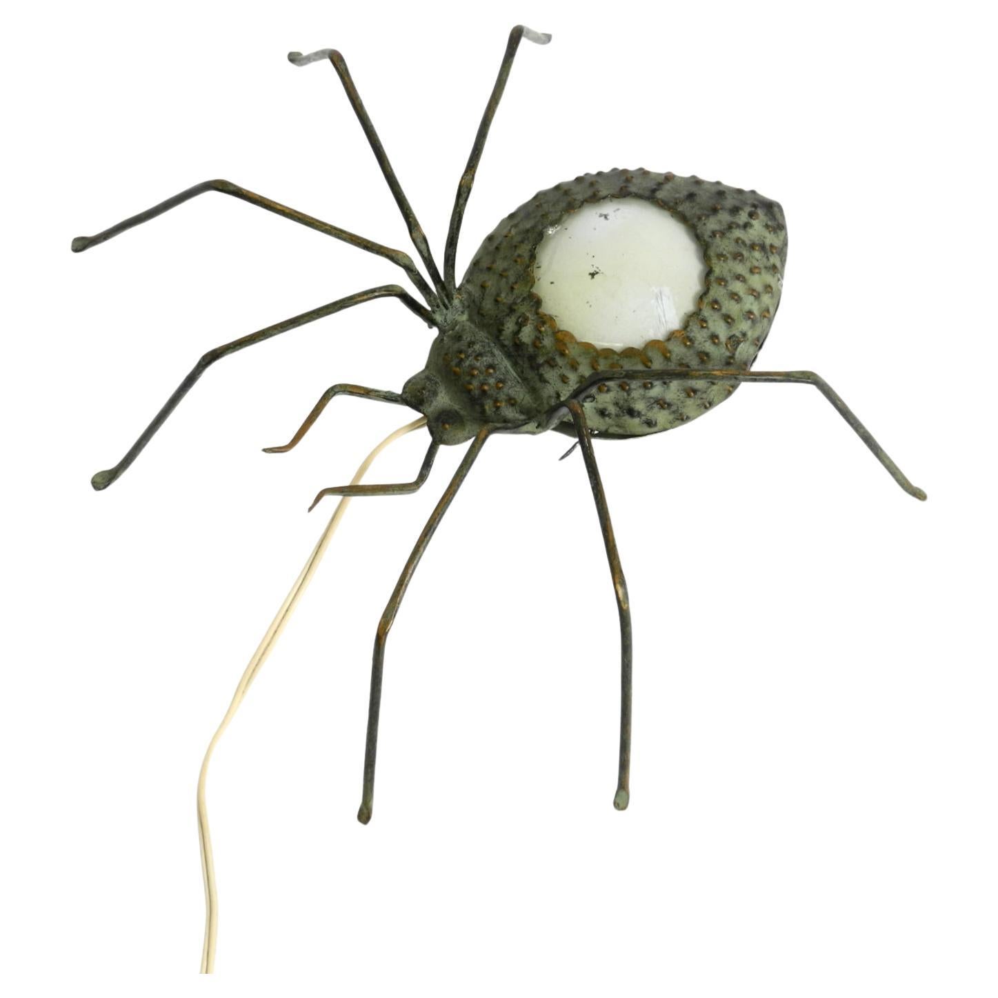 Bellissima lampada da parete italiana Mid Century Modern "Spider" in metallo