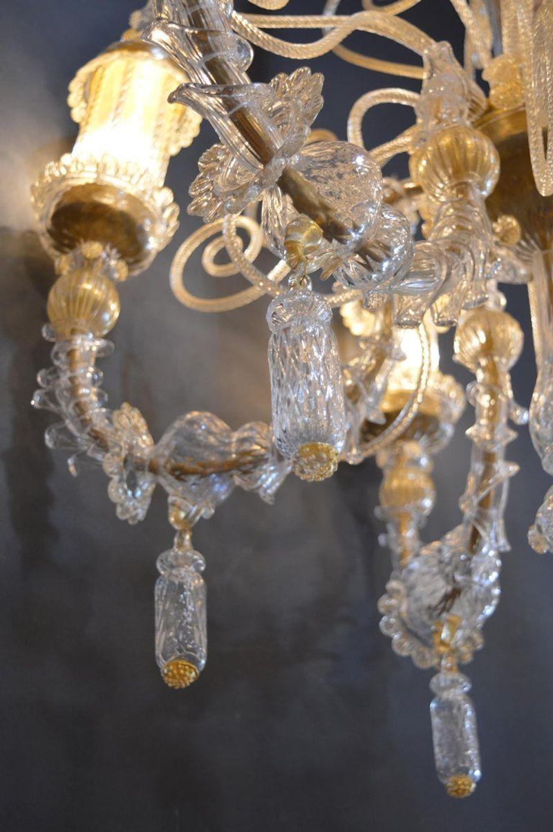 Beautiful Italian Murano Glass Chandelier For Sale 4