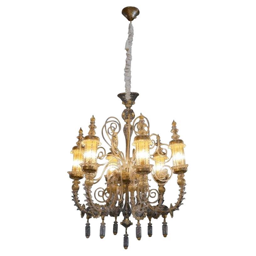 Beautiful Italian Murano Glass Chandelier For Sale