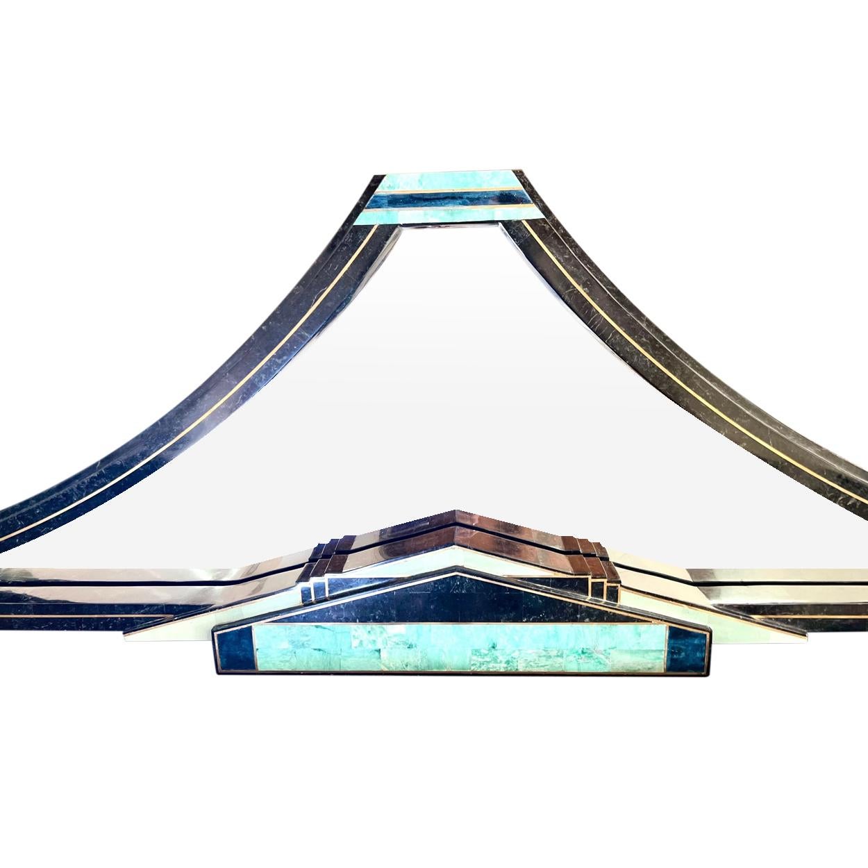 Schöner italienischer Muranoglas-Spiegel mit besonderen Details (Italienisch) im Angebot