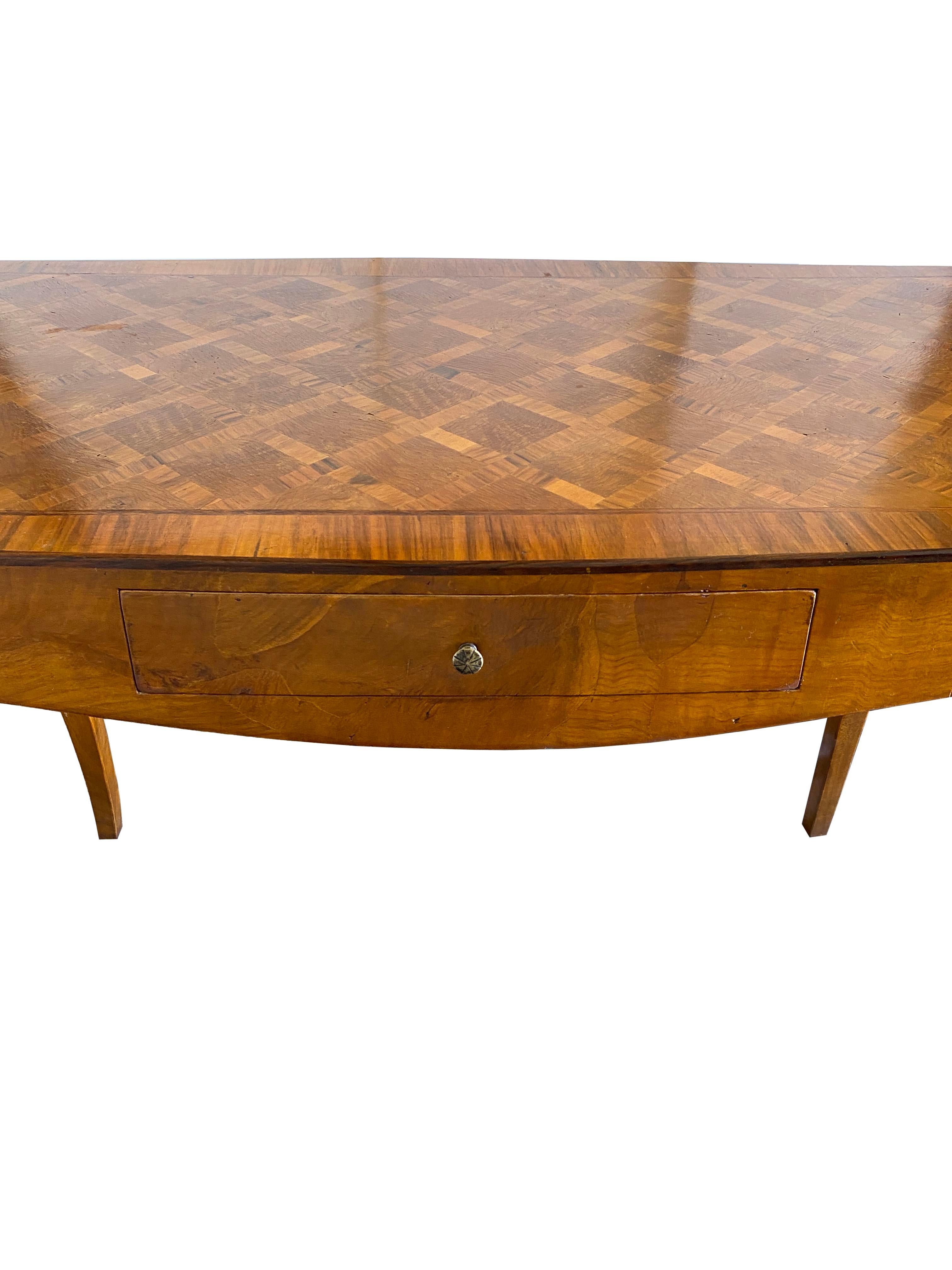 Beautiful Italian Parquetry Writing Desk For Sale 1