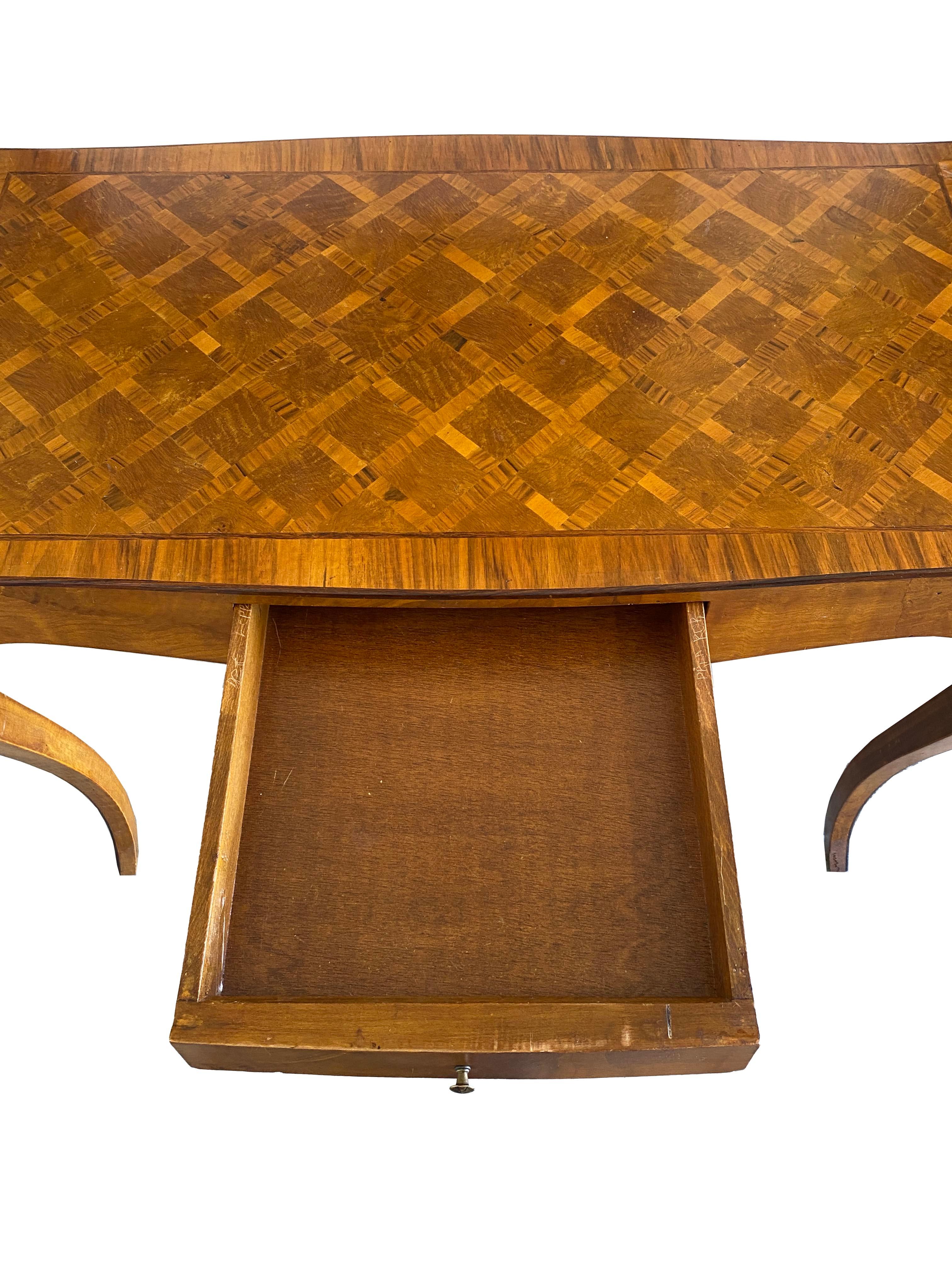 Beautiful Italian Parquetry Writing Desk For Sale 2