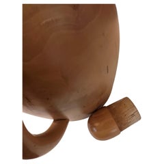 Beautiful Italian Postmodern Hand-made Burlwood Carafe by Pietro Mazoni