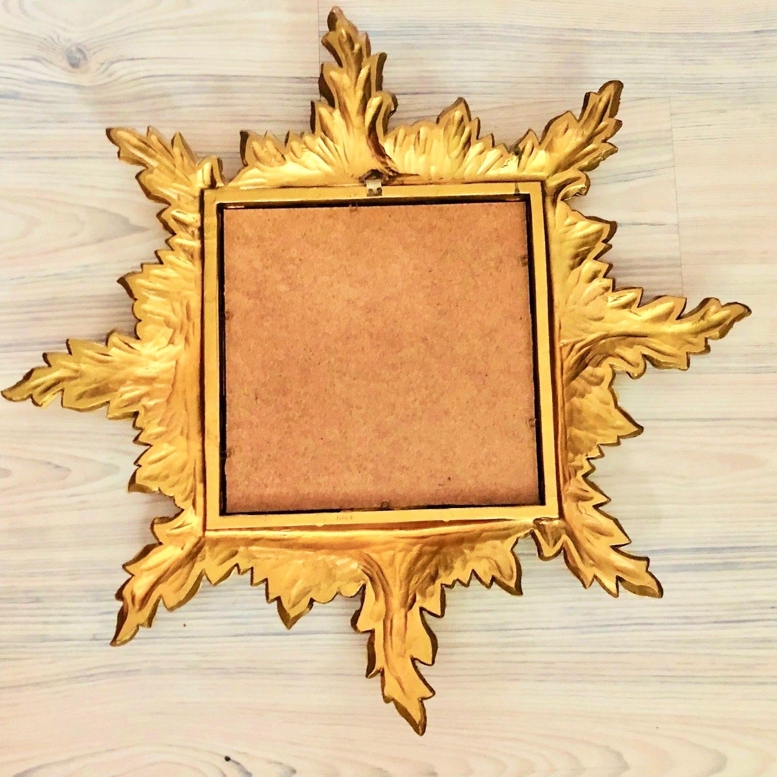 Beautiful Italian Starburst Sunburst Mirror circa 1980s Made in Italy 3