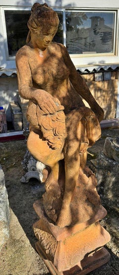 Beautiful Italian Terracotta  Sculpture 19th Century "The Girl with the Flowers"