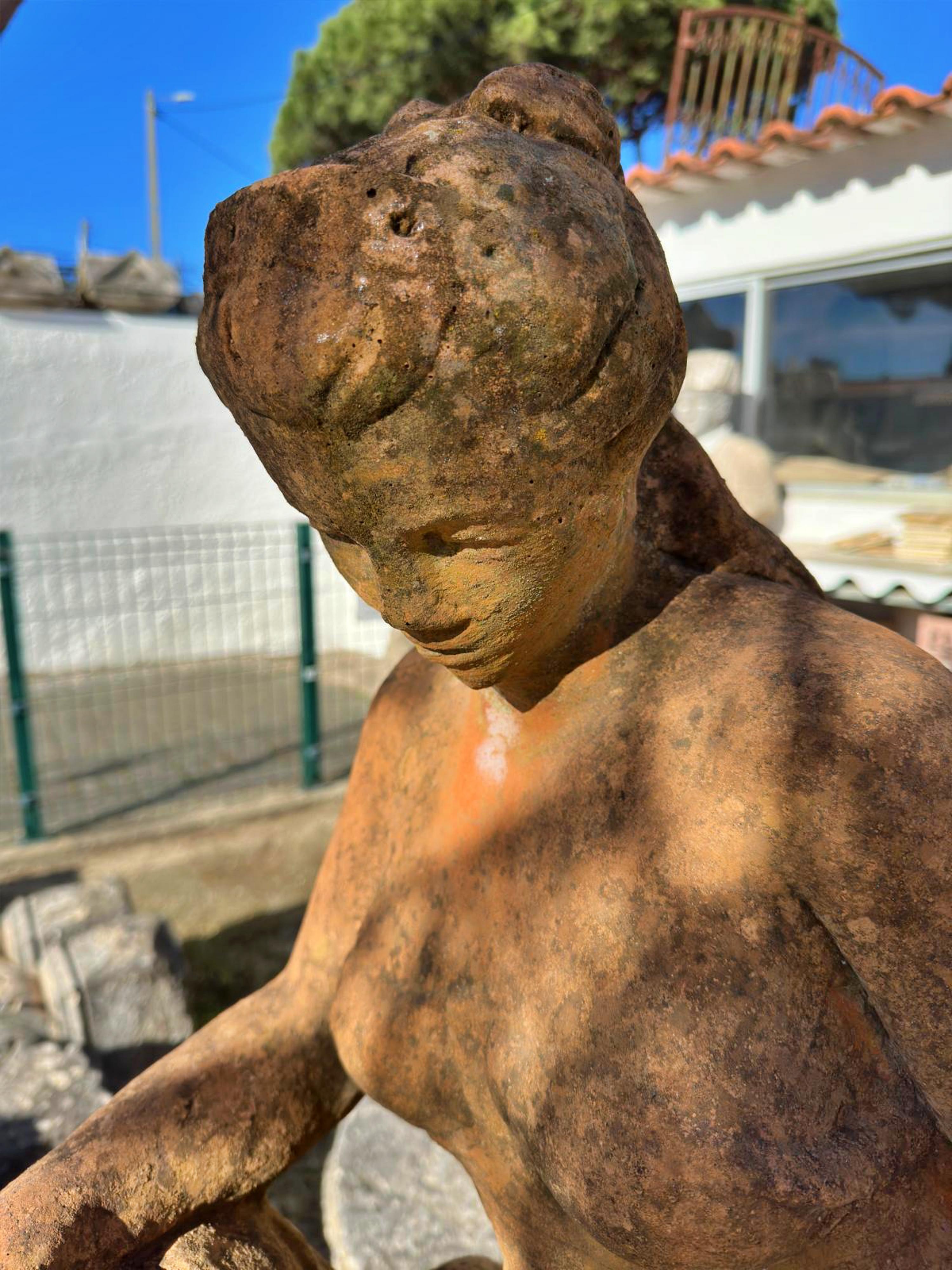 Schöne italienische Terrakotta-Terrakotta  Skulptur 19. Jahrhundert 